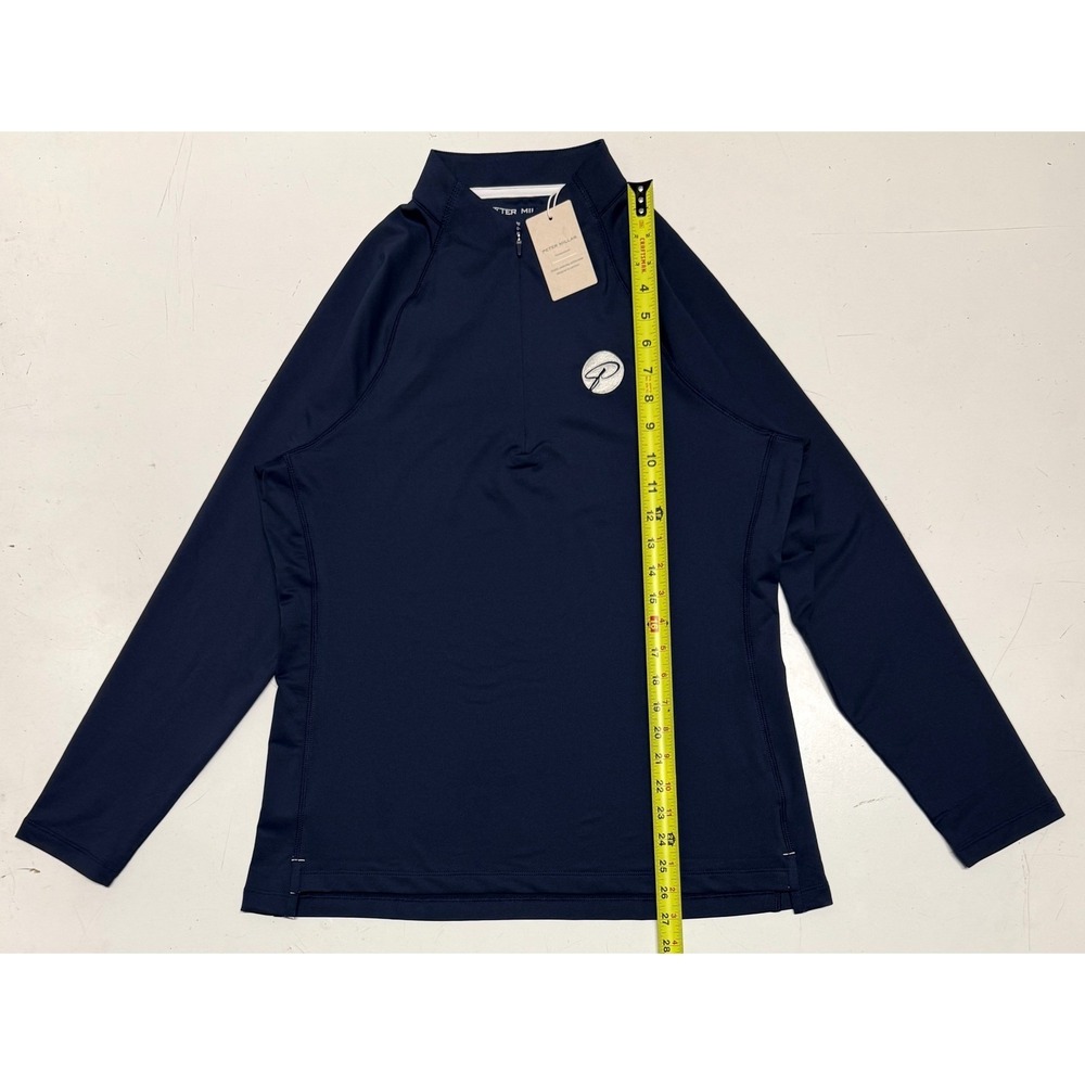 Peter Millar Crown Sport Womens Navy Blue Quarter Zip Pullover LEOEK43 L NEW